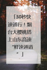 30秒快速通行！烟台大樱桃搭上山东高速“鲜速通道”