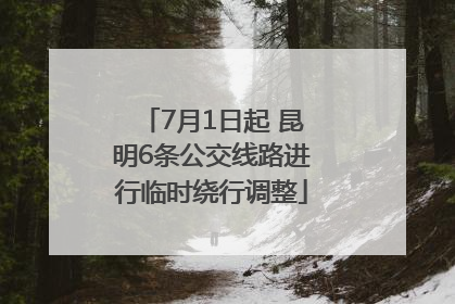 7月1日起 昆明6条公交线路进行临时绕行调整
