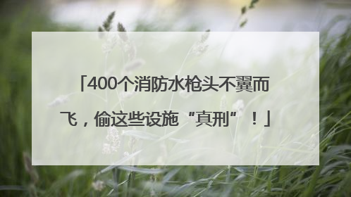 400个消防水枪头不翼而飞，偷这些设施“真刑”！